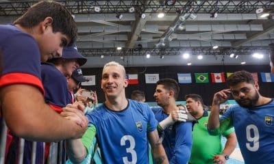 Goalball do brasil faz a festa da torcida masculino Leomon Moreno e Paulo Saturnino romário marques jogos parapan-americanos santiago-2023