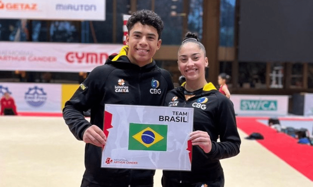 Patrick Sampaio e Julia Soares na Swiss Cup de ginástica artística