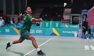 Ygor Coelho no El Salvador International de badminton