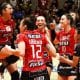 Na imagem, time do SESI Vôlei Bauru comemorando vitória.