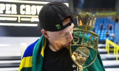 Giovanni Vianna, brasileiro campeão do Super Crown, em São Paulo (Reprodução/Twitter/@StreetLeague)