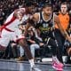 Bruno Caboclo, brasileiro em ação na EuroLeague (Reprodução/Twitter/@PartizanBC)