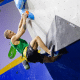 Felipe Ho em ação; ele é um dos atletas que integraram a seleção brasileira de escalada esportiva em 2024