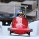 André Luis da Silva desce pista de bobsled na Noruega. Ele se classificou para Gangwon-2024