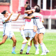 Jogadoras do São Paulo comemoram goleada na Copinha Feminina; Fluminense