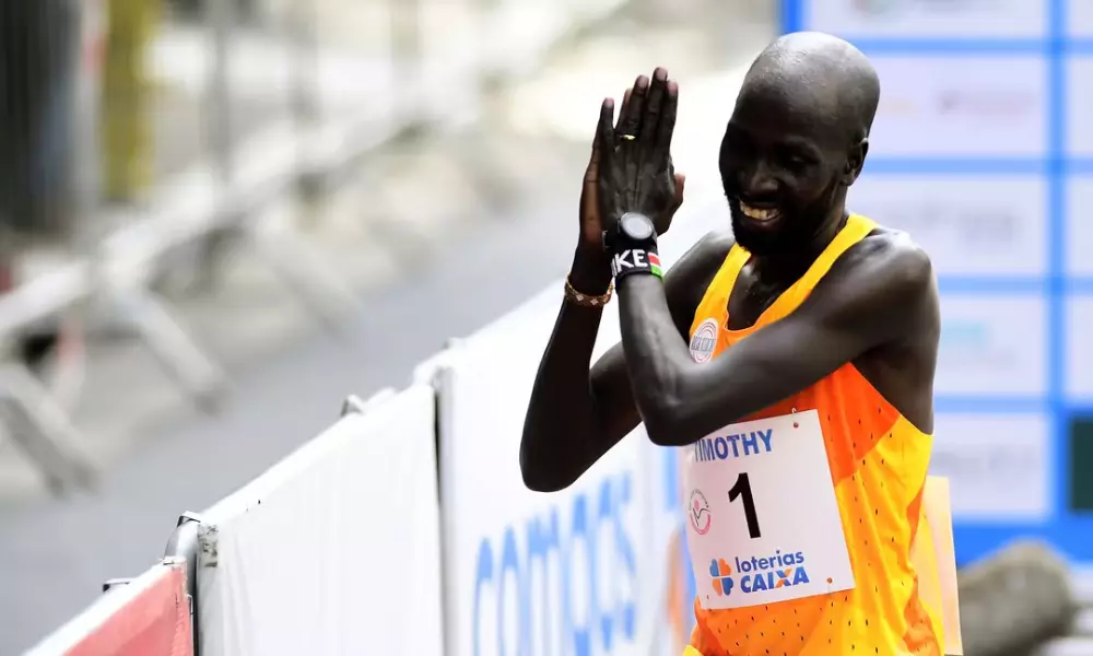 Timothy Kiplagat na reta final da São Silvestre 2023