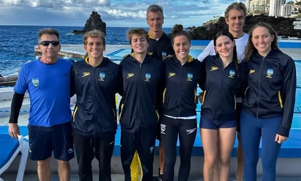 Viviane Jungblut, Cibelle Jungblut, Isabella Scopel Tramontana, Matheus Melecchi e Bernardo Gavioli Copa do Mundo Funchal águas abertas