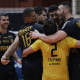Jogadores do Vedacit Guarulhos comemoram vitória sobre o Minas na Superliga tabela paulista de vôlei masculino