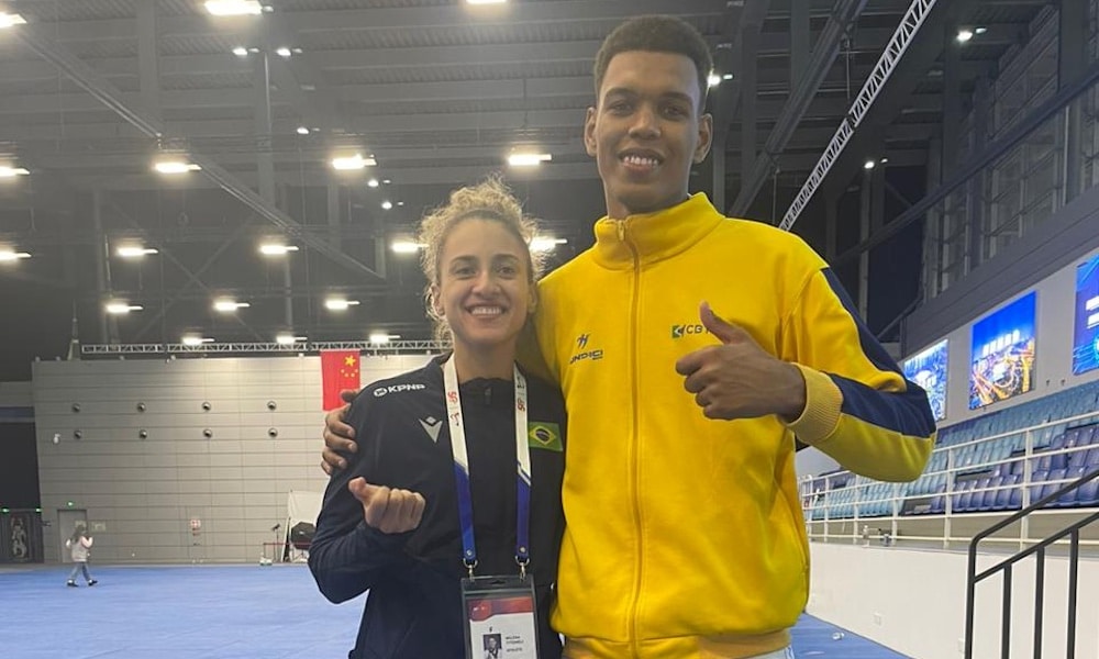Pedro Jones e Milena titoneli open qualificatório do grand slam de wuxi taekwondo
