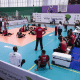 Time do Sesi em ação no Brasileiro de vôlei sentado. Equipe enfrenta o Paulistano na final
