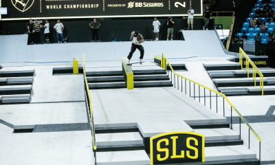 Pista do SLS Super Crown, a final do skate street mundial; obstáculos foram doados para pista em Santo André, terra de Giovanni Vianna