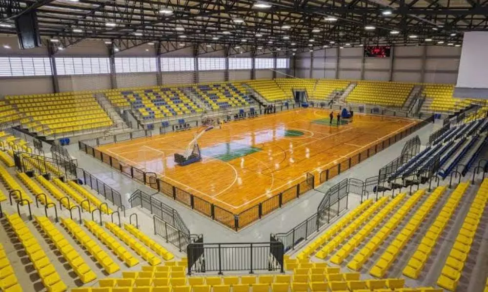 Ginásio Jardim Silveira, em Barueri, casa do Brasil no jogo das Eliminatórias da AmeriCup 2025 (Divulgação/CBB)