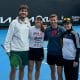 Tenista Luisa Stefani (a segunda da esquerda para a direita) em preparação para o Australian Open (Foto: Divulgação)