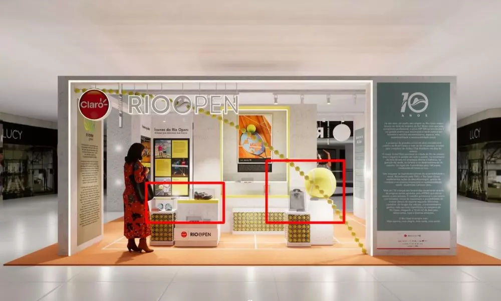 Exposição em homenagem a edição de 10 anos do Rio Open (Divulgação/Rio Open)