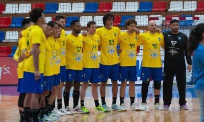 Equipe da seleção brasileira masculina de handebol para a disputa do Sul-Centro Americano (Divulgação/Handball SCA)
