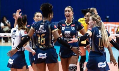 Equipe do Minas em ação na Superliga Feminina contra Maringá (Hedgard Moraes/MTC)