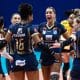 Equipe do Minas em ação na Superliga Feminina contra Maringá (Hedgard Moraes/MTC)