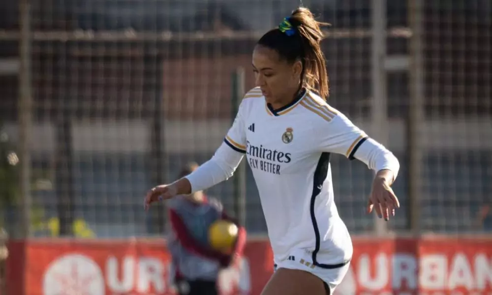 Kathellen Sousa, zagueira brasileira do Real Madrid na Champions League (Foto: Joan Perez)