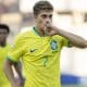 Comemoração do meia Gabriel Pirani na vitória do Brasil sobre o Equador no Pré-Olímpico (Joilson Marconne/CBF)