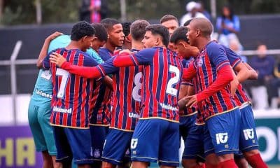 Equipe do Bahia em ação pela Copinha (Reprodução/Twitter/@ECBahia)