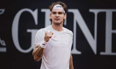 Tenistas brasileiro Thiago Wild em ação (Reprodução/Instagram/@thiagoswild) Wimbledon Rune