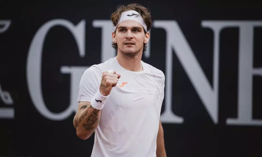 Tenistas brasileiro Thiago Wild em ação (Reprodução/Instagram/@thiagoswild) Wimbledon Rune