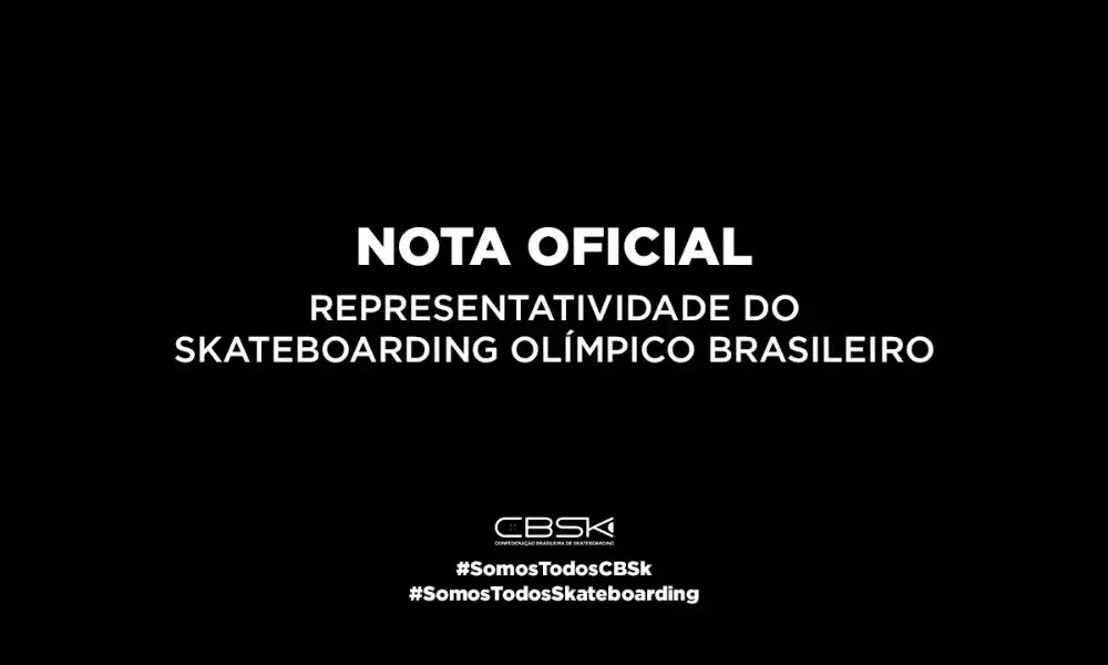 Nota Oficial da CBSk sobre a desfiliação à World Skate (Divulgação/CBSk)