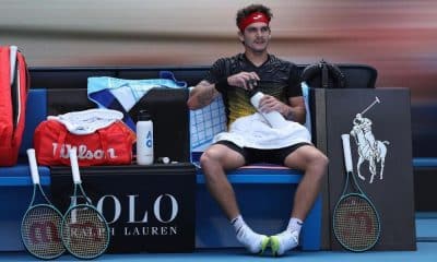 Brasileiro Thiago Wild, em partida contra o russo Andrey Rublev pelo Australian Open (Reprodução/Instagram/@thiagoswild)