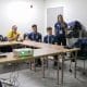 Reunião da comissão técnica com os primeiros atletas que desembarcaram para a disputa de Gangwon-2024 (Marina Ziehe/COB)