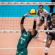 Jogadora do Brasília faz levantamento em partida contra o Minas pela Superliga Feminina de vôlei