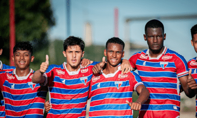 Jogadores do Sub-20 do Fortaleza em partida antes da Copinha