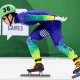 Lucas Koo em ação nos 500m da patinação veloidade em pista curta dos Jogos Olímpicos de Inverno da Juventude de Gangwon-2024