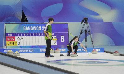 Dupla mista do brasil no curling em Gangwon-2024