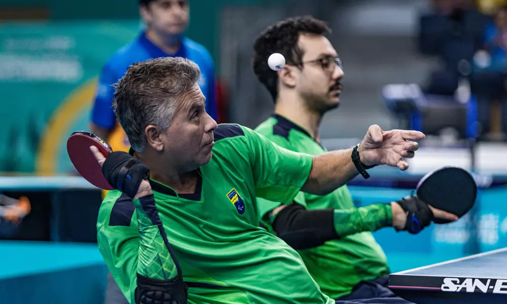 Iranildo Espindola e Guilherme Costa durante partida do Aberto dos Estados UNIDOS