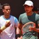 Brasileiros Daniel Dutra Silva e Pedro Sakamoto em ação no Challenger de Piracicaba (João Pires/Instituto Sports)
