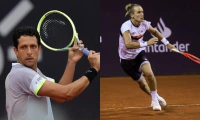 Brasileiros Marcelo Melo e Rafael Matos, destaques do país na semifinal do ATP de Buenos Aires (Foto: Thiago Ribeiro e Divulgação/Fotojump)