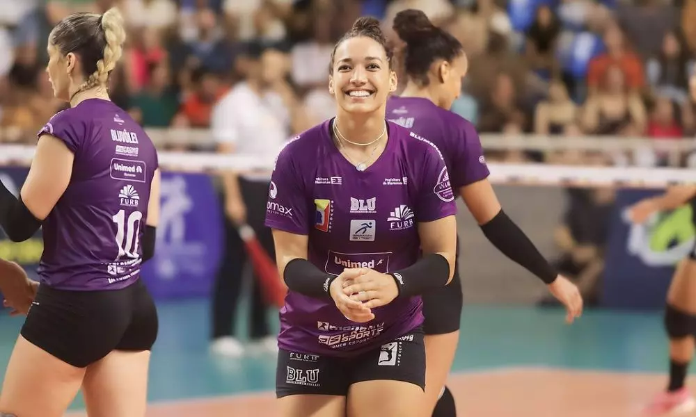BluVôlei em quadra pela Superliga Feminina (Reprodução/Instagram/@bluvolei)