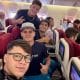 Seleção brasileira júnior de saltos ornamentais embarcando para os Estados Unidos (Divulgação/Saltos Brasil)