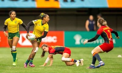 Yaras em ação no Circuito Mundial de rugby sevens (Divulgação/Brasil Rugby)