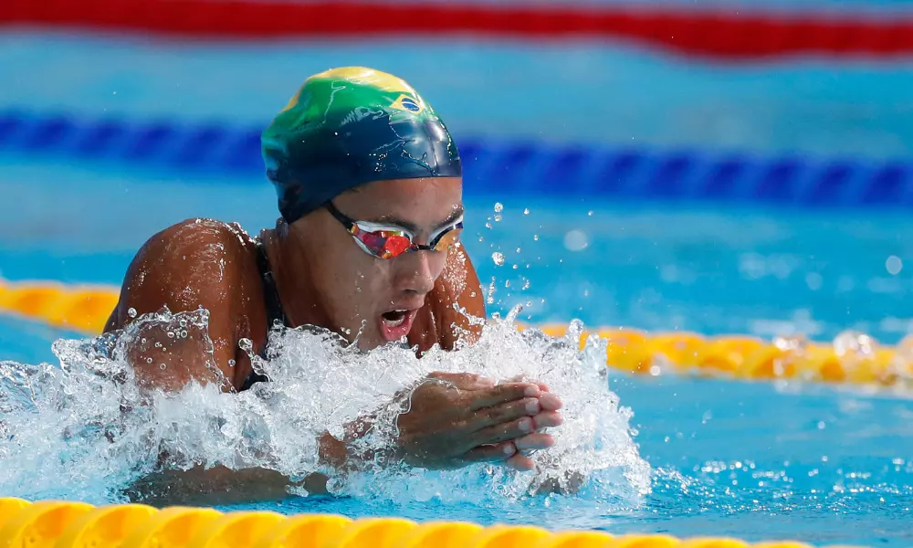 Gabrielle Assis em ação no Mundial de Doha
