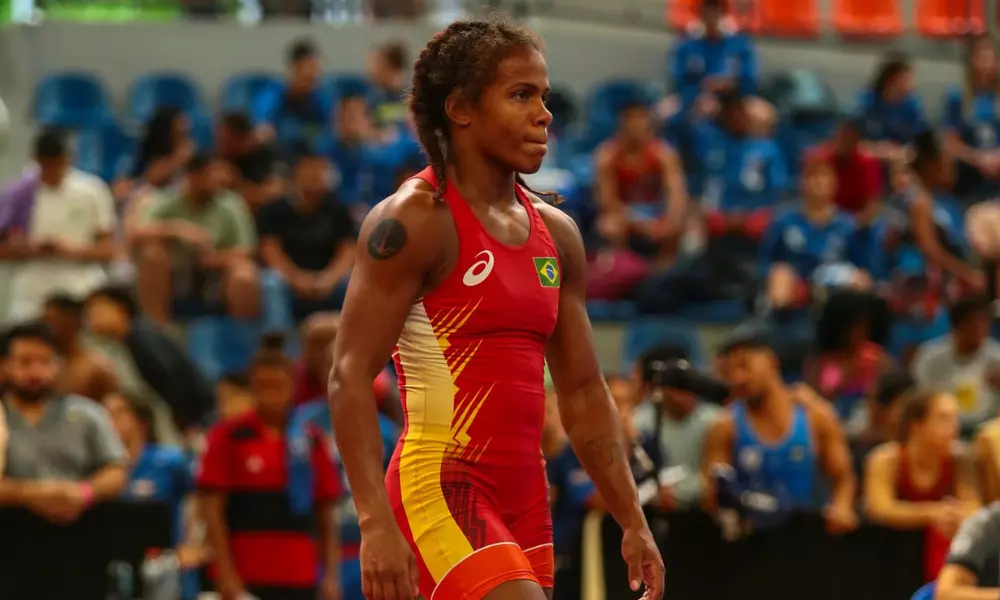 Ana Luiza França no Pan-Americano de wrestling mundial de categorias não olímpicas de wrestling