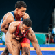 Joilson Júnior em luta do Pré-Olímpico das Américas de wrestling