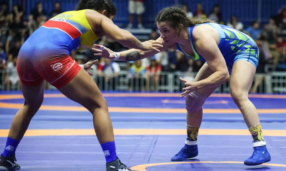 Laís Nunes no Pré-Olímpico de wrestling