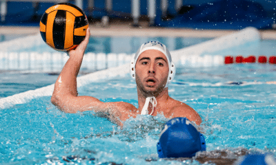 Jogador do Brasil de polo aquático masculino no Mundial de Esportes Aquáticos de Doha