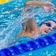Na imagem, Beatriz Dizotti no meio da prova. Paris-2024