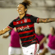 Cristiane comemora gol em jogo do Flamengo contra Atlético pelo Brasileirão Feminino