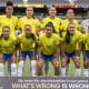 Equipe do Brasil posando para foto em uma partida da Copa Ouro Feminina (Leandro Lopes/CBF)