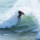 Tatiana Weston-Webb em ação na etapa de Peniche da WSL (Damien Poullenot/World Surf League)