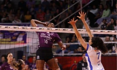 Partida entre Osasco e Pinheiros, válida pelas quartas de final da Superliga Feminina (Foto: @tkssport/@carol__fotografia)