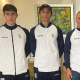 Hussein Daruich, Jaison Santin e Haddy Gomes, da fossa olímpica, pousam para foto após o Campeonato das Américas de tiro ao prato - tiro esportivo